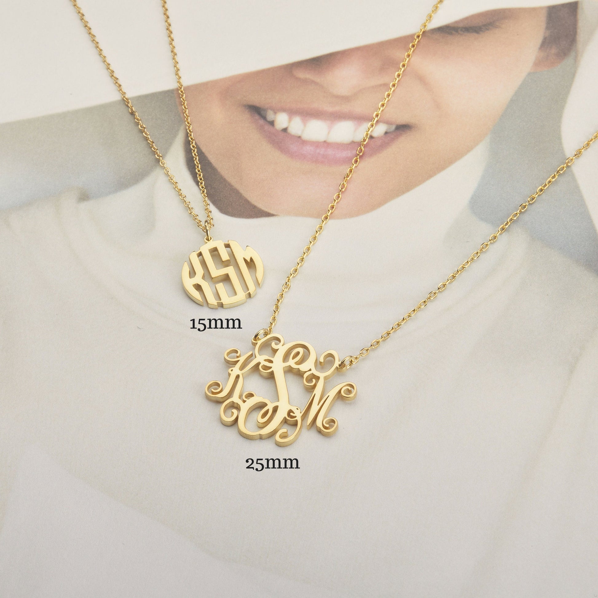 Personalized Monogram Initial Necklace