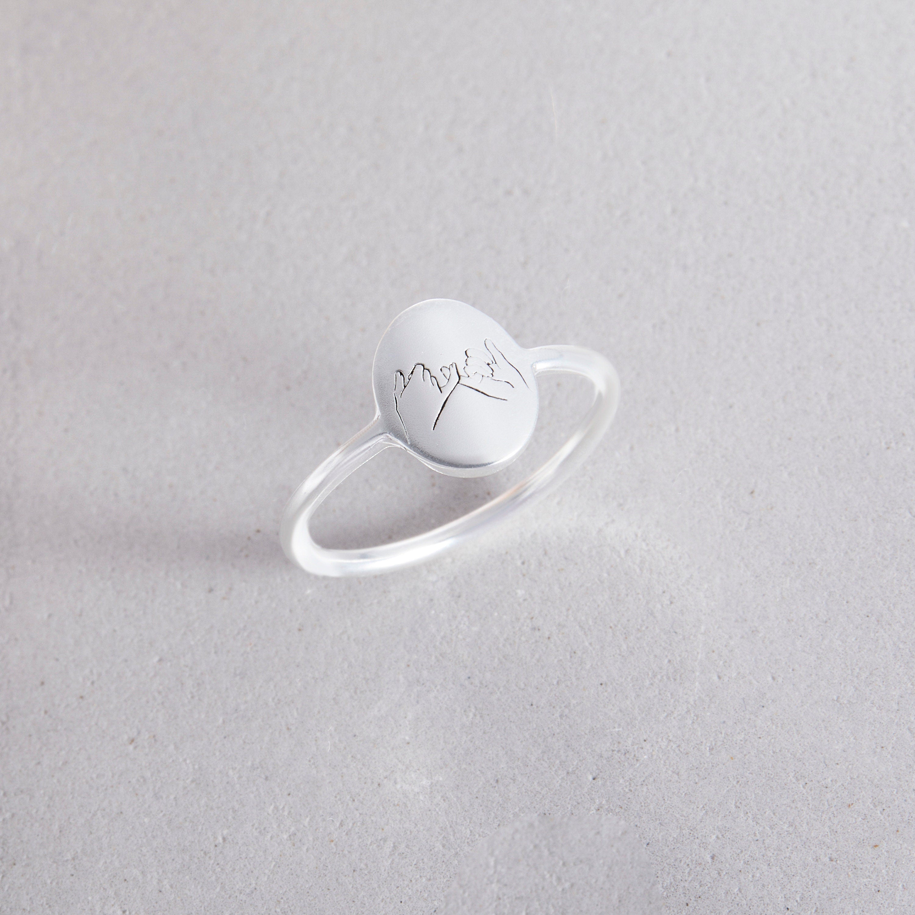 Pinky promise engraved on sale ring